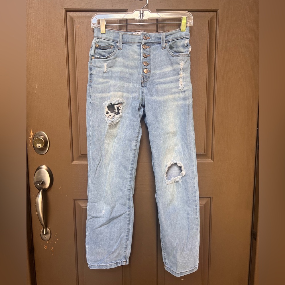Light Blue Distressed Women's Jeans